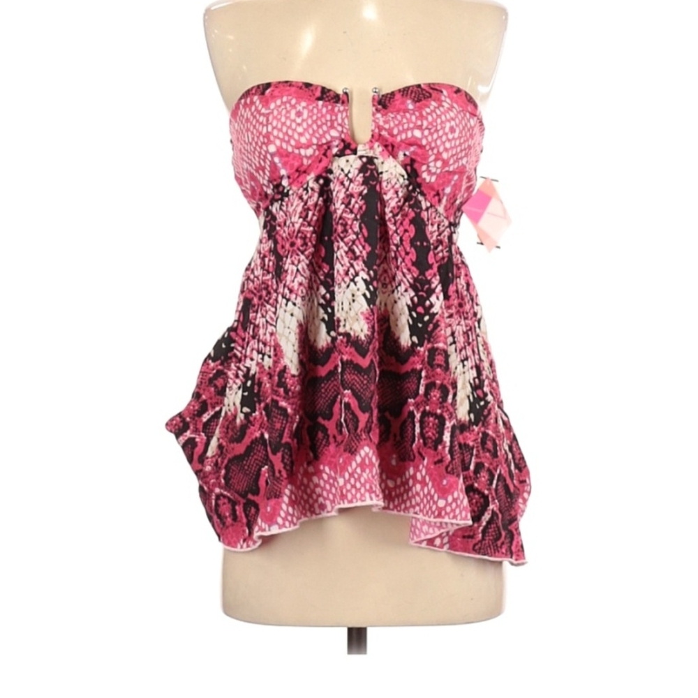 32 Degrees Pink and Black Snake Print Tank Top